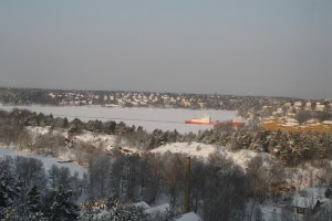båt i vinterviken